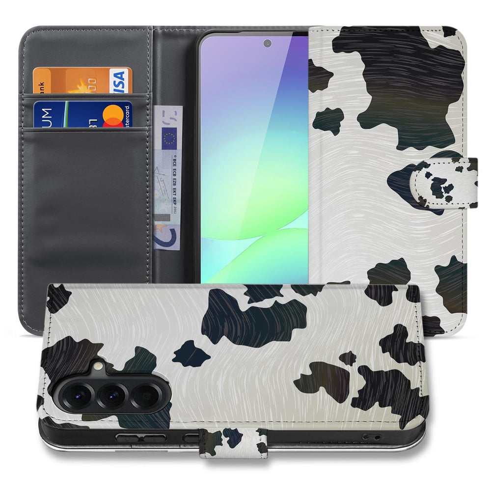Samsung Galaxy A37 Book Case Hoesje Koeienvlekken