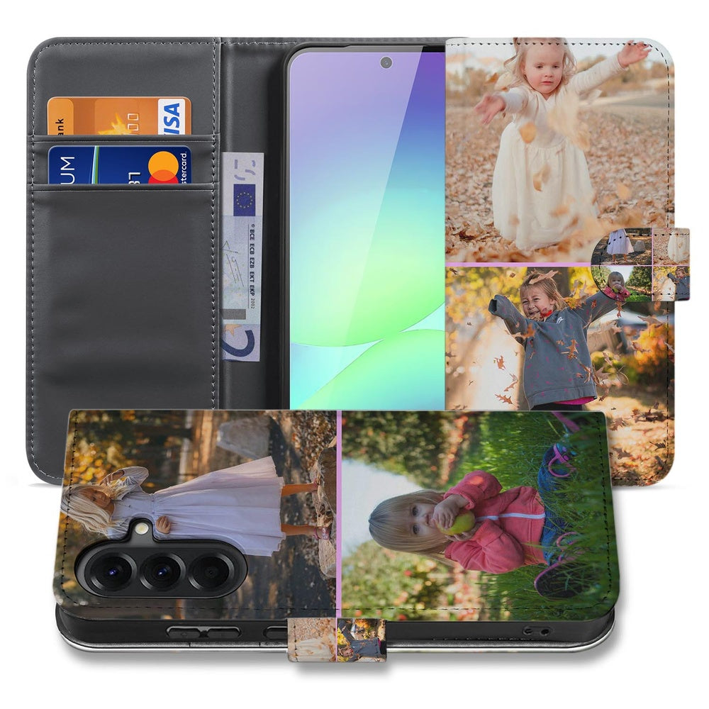 Samsung Galaxy A37 Bookcase Hoesje Ontwerpen met Foto voor Samsung Galaxy A37 Naadloos Design Vooraanzicht.