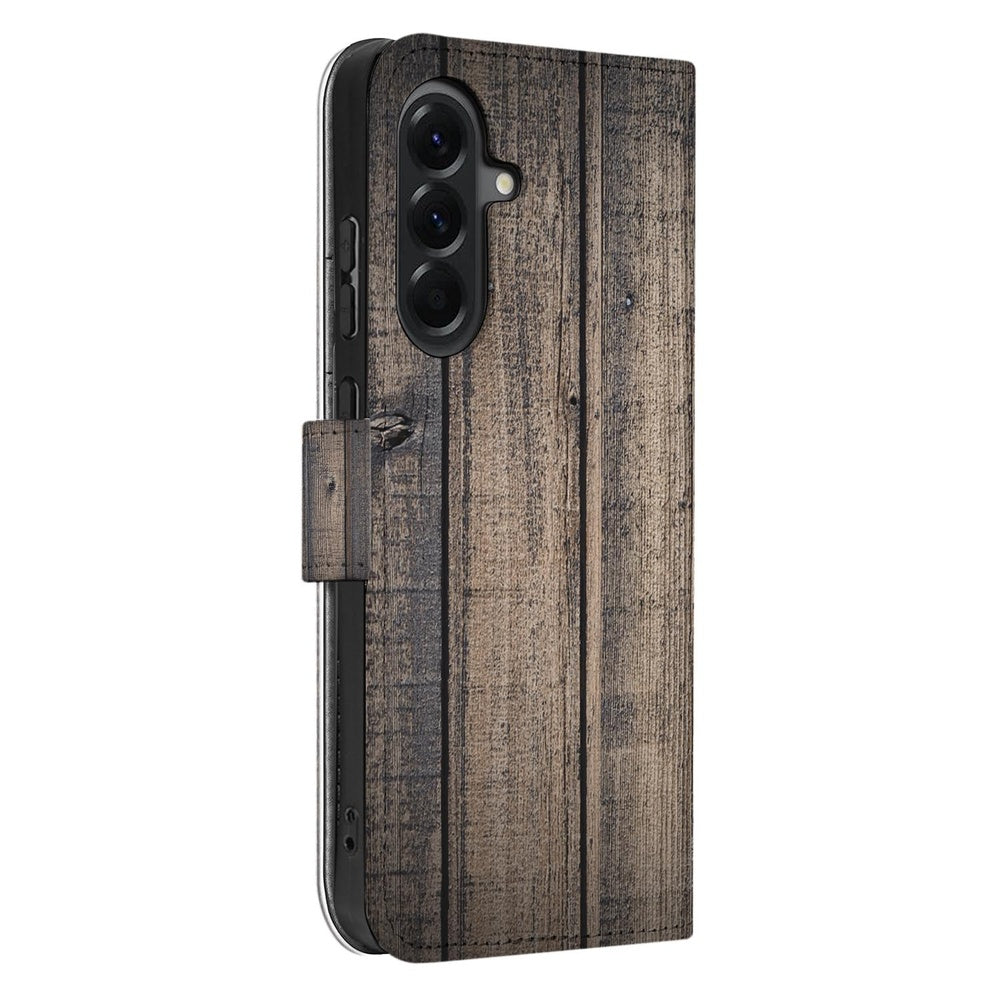 Samsung Galaxy A37 Book Case Hoesje Steigerhout Design