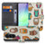 Samsung Galaxy A37 Book Case Vrolijke Uilen Pasjeshoesje Portemonnee Hoesje Vooraanzicht met uilenpatroon.
