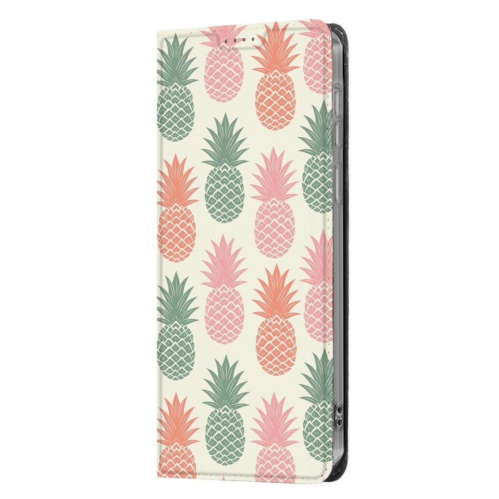Samsung Galaxy A37 Bookcase Ananas Bookcase Ananas Vooraanzicht.