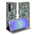 Samsung Galaxy A37 Book Case Beige Flowers donkerblauwe achtergrond met bloemen design meubels omgevingsbeeld.