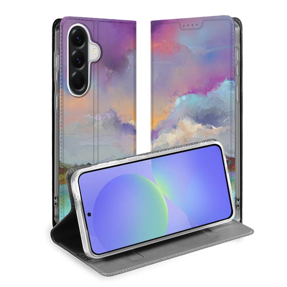 Samsung Galaxy A37 Book Cover Boat kunststof achterkant met maritieme print en open display.
