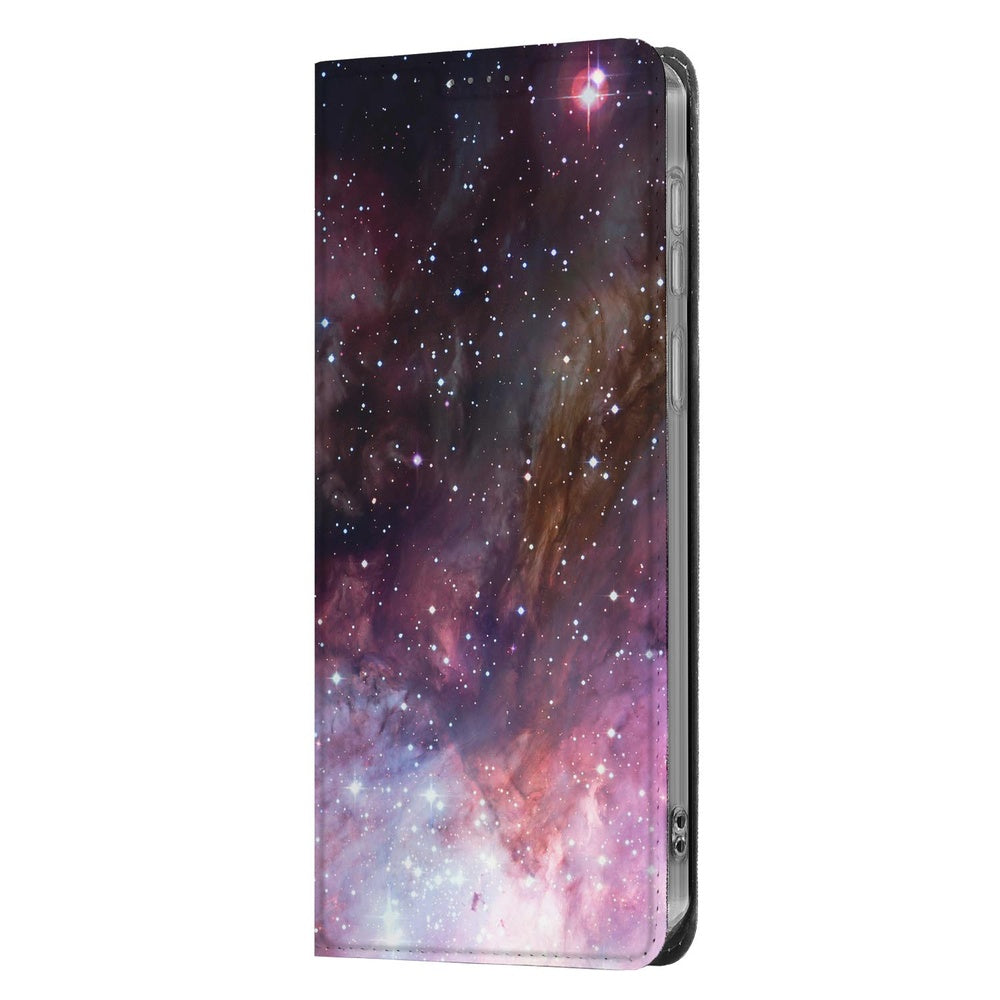 Samsung Galaxy A37 Galaxy Book Case Heelal Design Stand Case Zijkant.