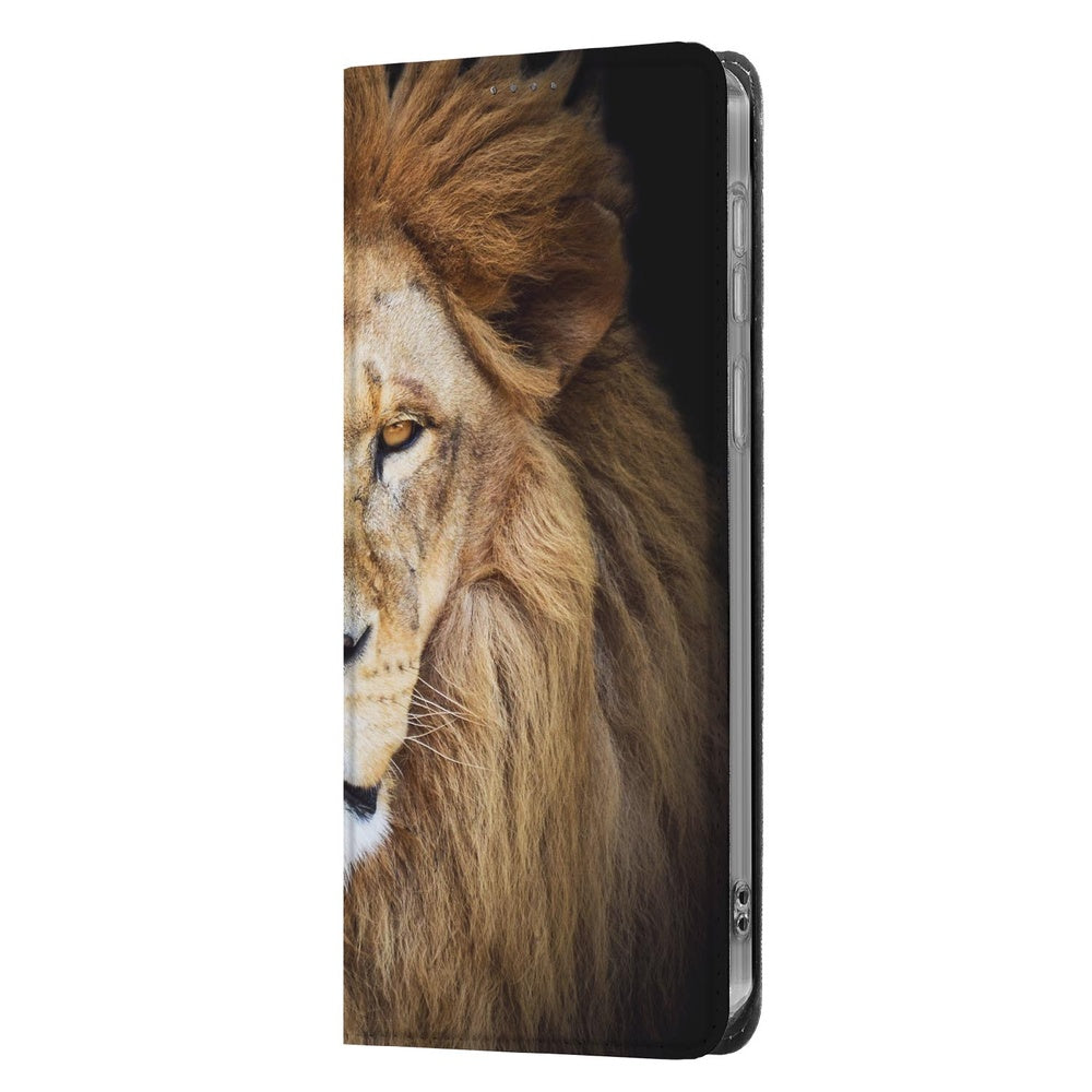 Samsung Galaxy A37 Telefoonhoesje Leeuw bruin zwart ontwerp vooraanzicht.