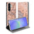 Samsung Galaxy A37 Bookcase Hoesje Marmer Oranje Vooraanzicht.