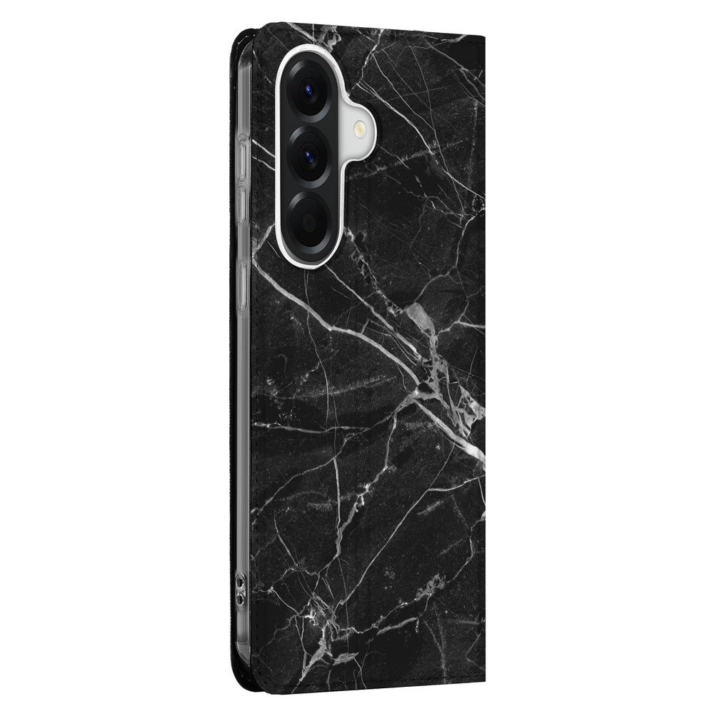 Samsung Galaxy A37 Telefoonhoesje Marmer Zwart Aanzicht zijkant.
