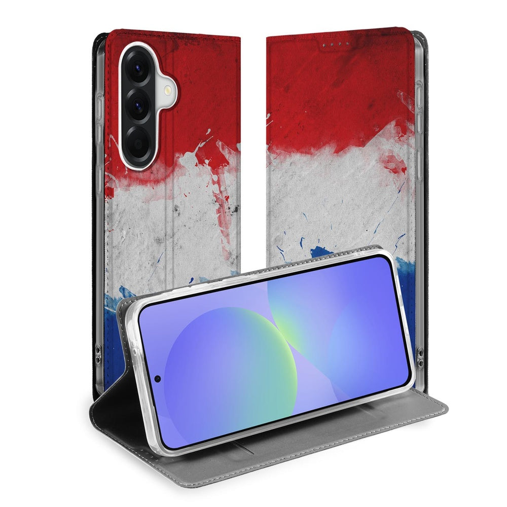 Samsung Galaxy A37 Bookcase Hoesje Nederland-vlag Vooraanzicht.