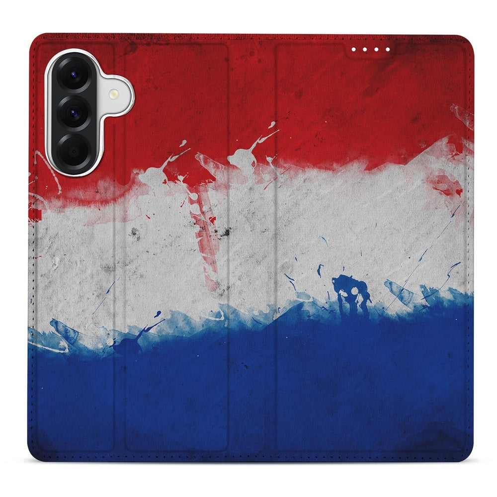 Samsung Galaxy A37 Bookcase Hoesje Nederland-vlag Voorzijde.