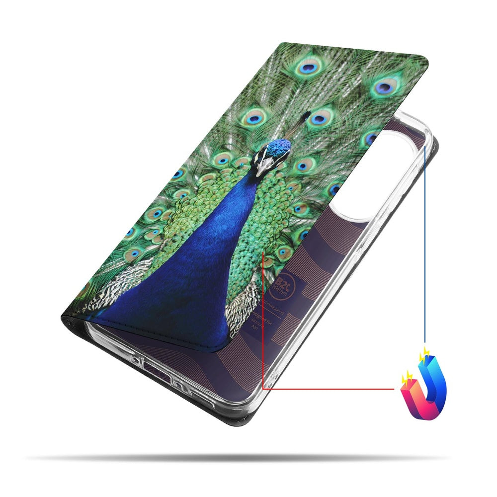 Samsung Galaxy A37 Book Cover Pauw detail zijaanzicht.