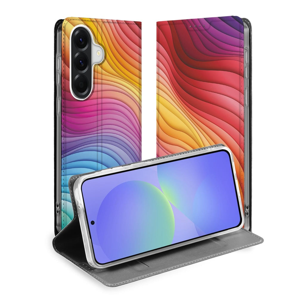Samsung Galaxy A37 Bookcase Regenboog Detalje.