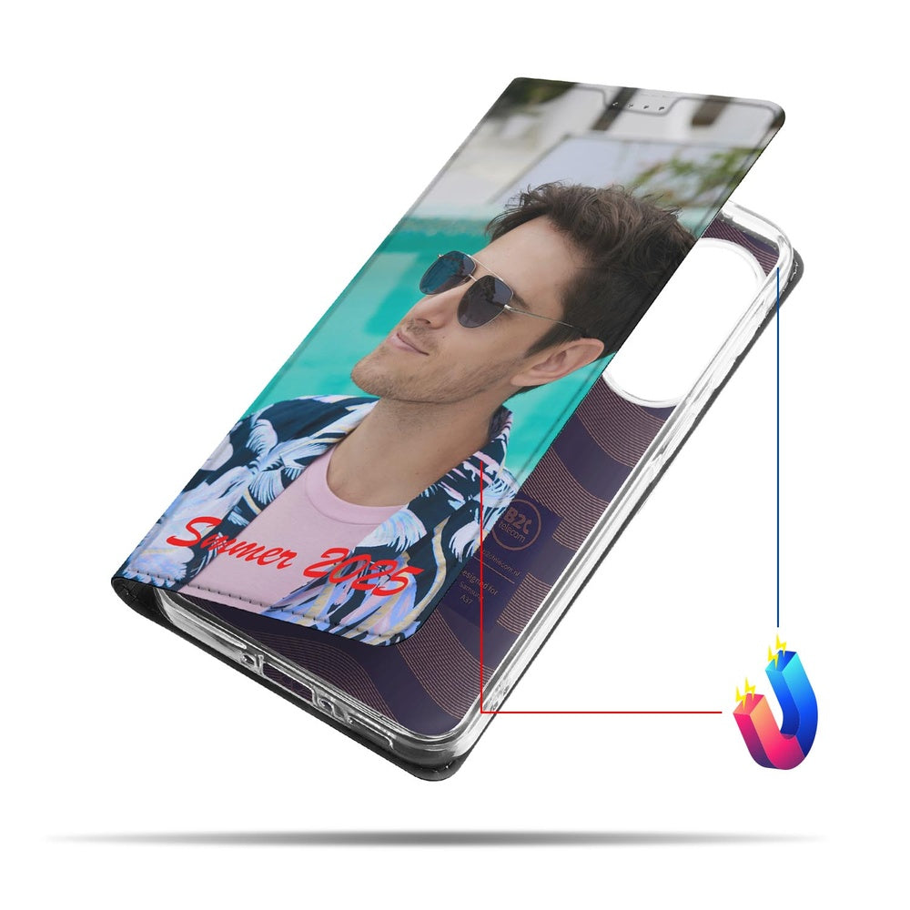 Samsung Galaxy A37 Stand Case Hoesje Maken met Foto Persoonlijk Design Vooraanzicht.