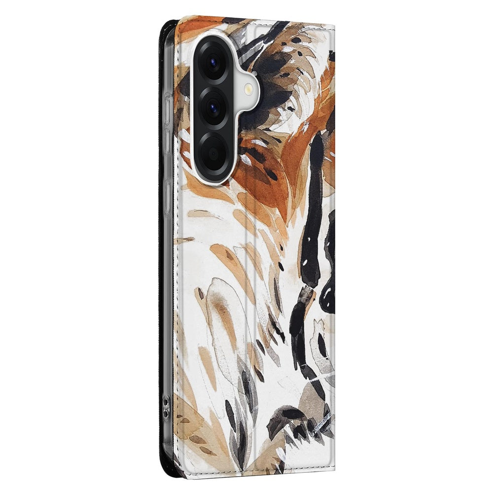Samsung Galaxy A37 Book Cover Watercolor Tiger vooraanzicht.
