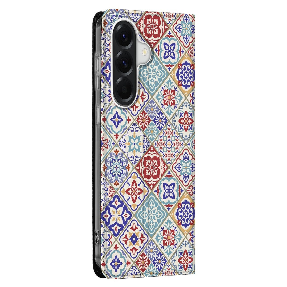 Samsung Galaxy A37 Telefoonhoesje Tiles Color zijkant met kleurrijke mozaïekdesign.