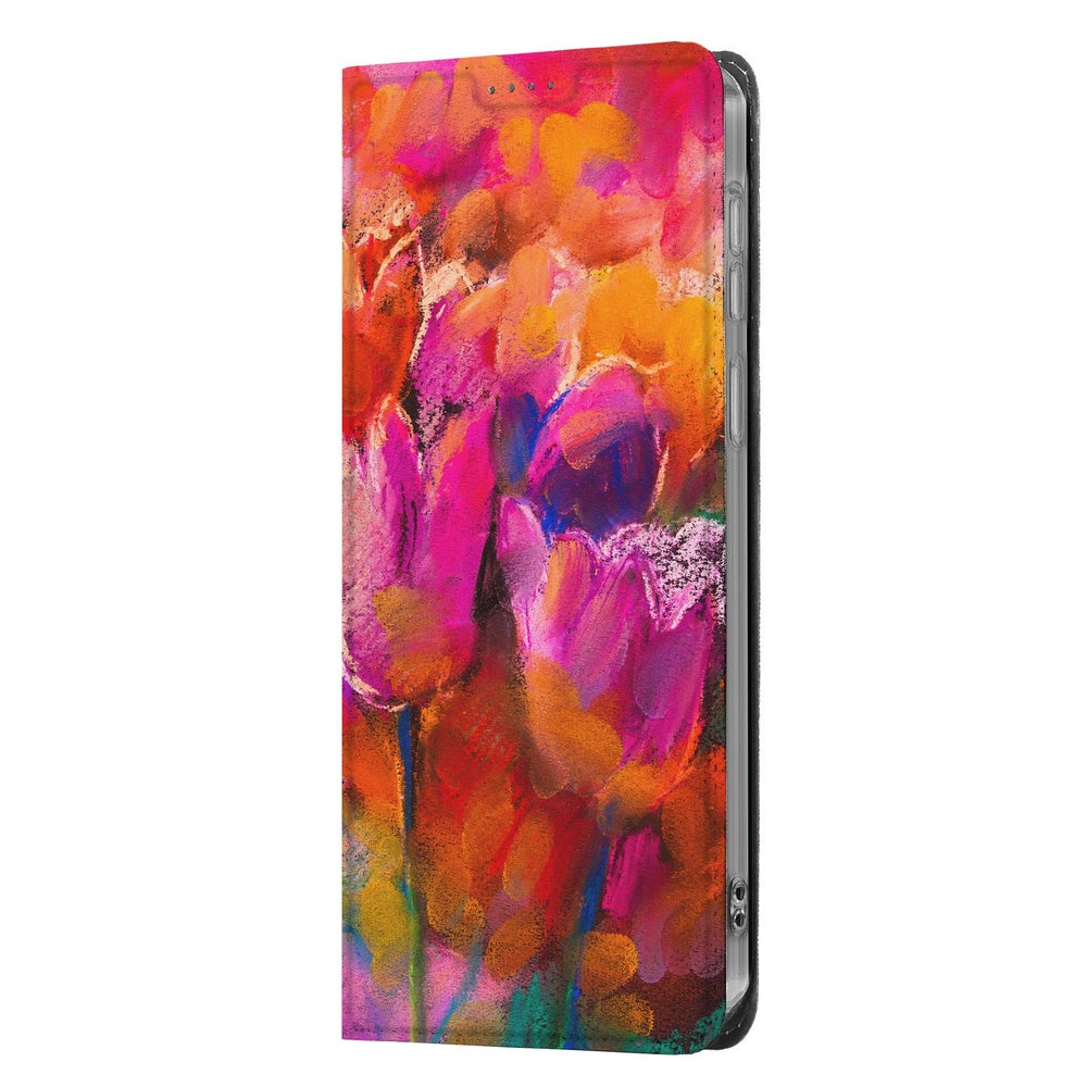 Samsung Galaxy A37 Bookcase Hoesje Tulips Aanzicht.