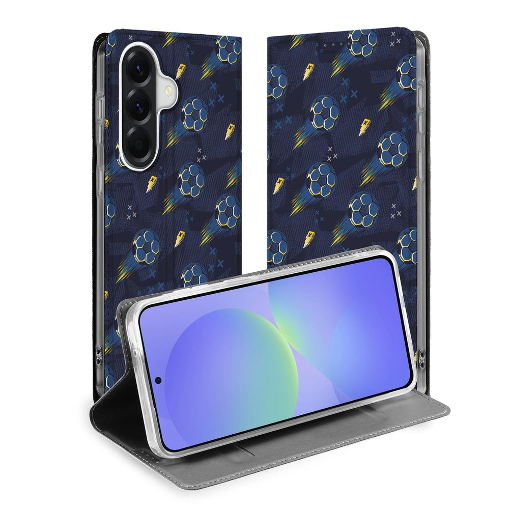 Samsung Galaxy A37 Bookcase Hoesje Voetbal Vooraanzicht.