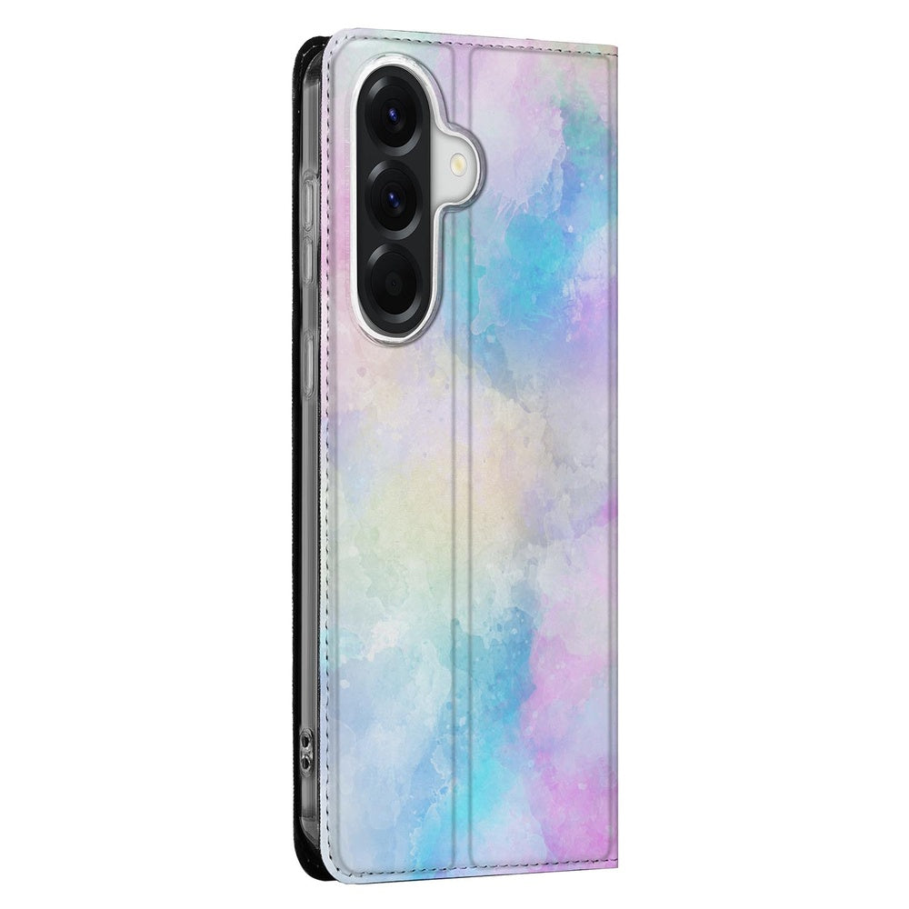 Samsung Galaxy A37 Book Case Watercolor Light detail view pastelkleurig ontwerp.