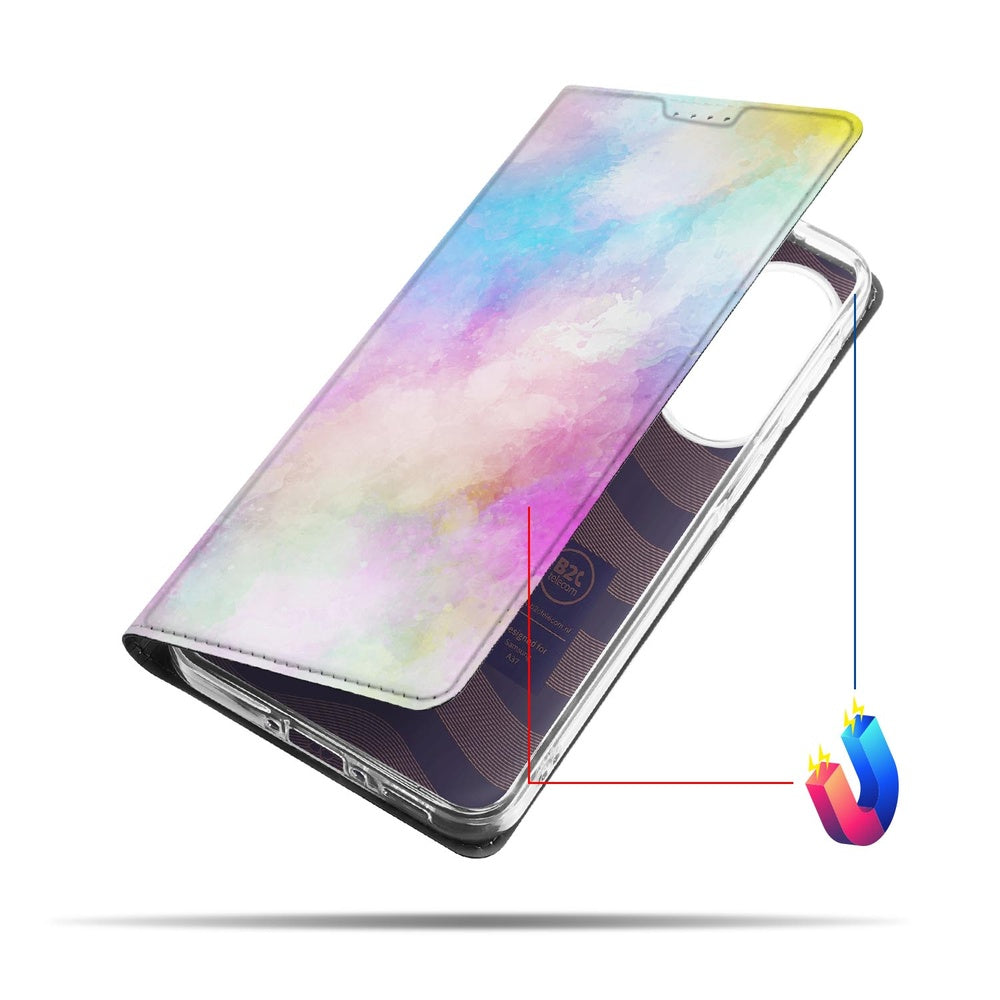 Samsung Galaxy A37 Book Case Watercolor Light detail aanzicht.