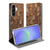 Samsung Galaxy A37 Smart Cover Hoesje Wooden Cubes vooraanzicht.