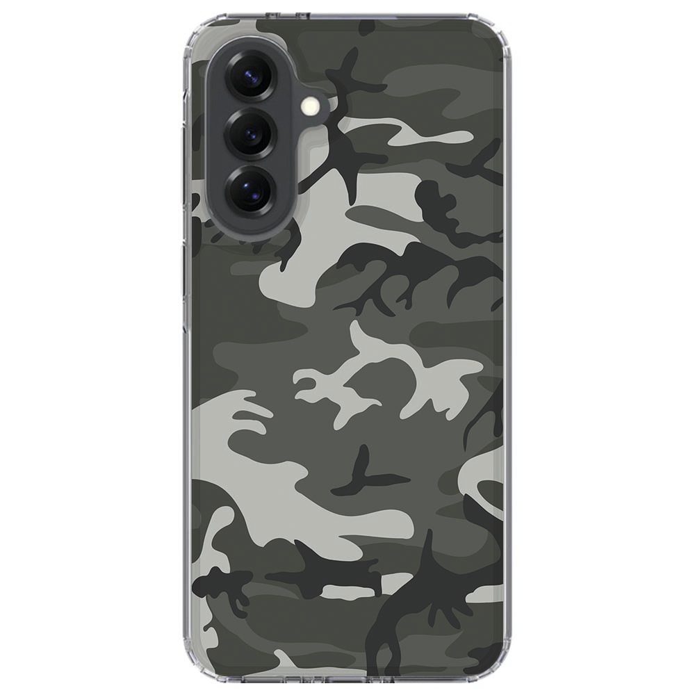 Samsung Galaxy A37 in Army Light hoesje, achteraanzicht schuin gefotografeerd