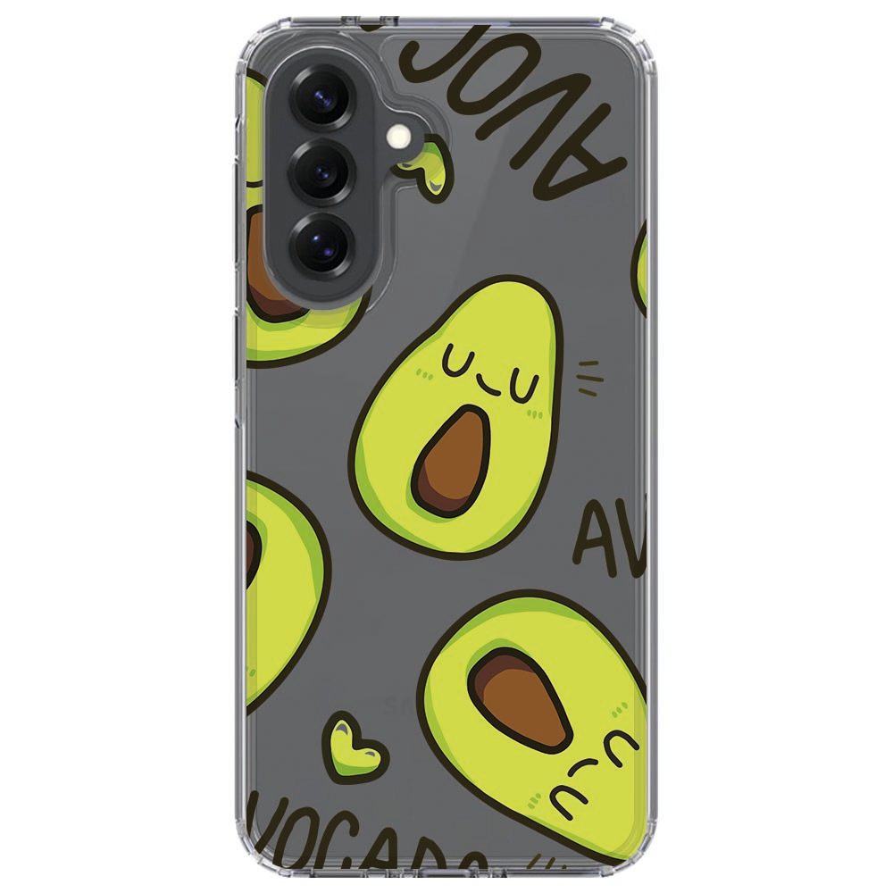 Samsung Galaxy A37 in het Avocado Singing hoesje met vrijgehouden camera-uitsparing