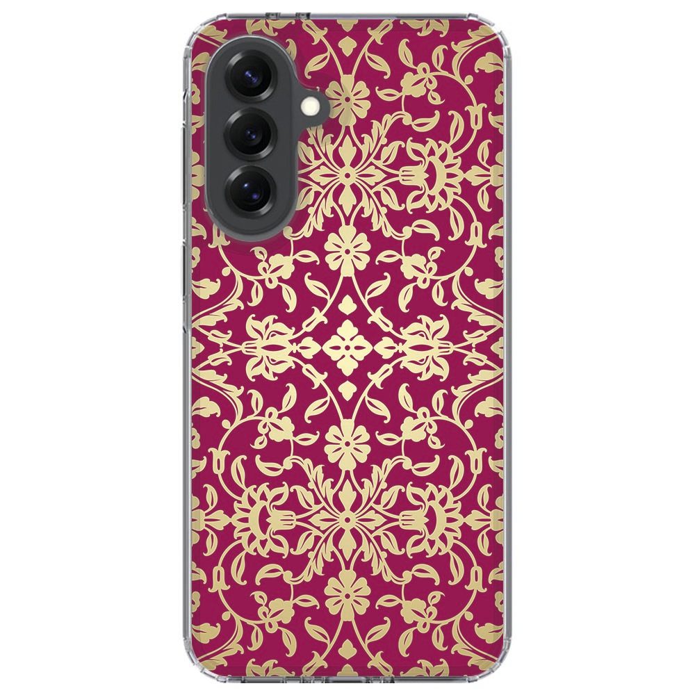 Samsung Galaxy A37 TPU hoesje Barok Pink, achterzijde met sierlijke ornamenten