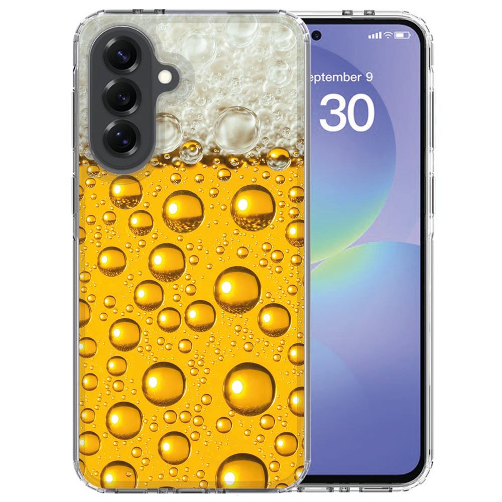 Softcase Bier voor Samsung Galaxy A37 met geel bierglas op de achterzijde