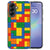 Samsung Galaxy A37 softcase hoesje met Blokken patroon in felle kleuren