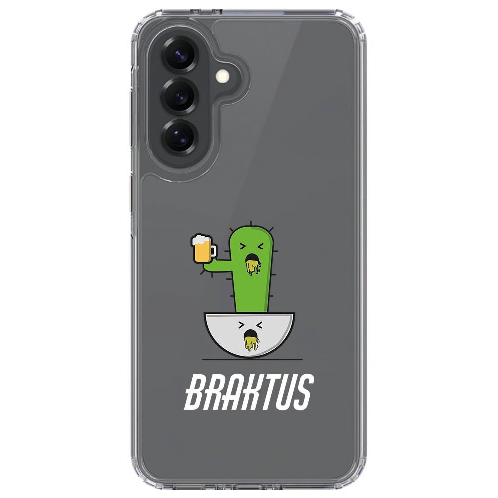 Zijkant van de Samsung Galaxy A37 met Braktus hoesje en klikbare knoppen