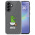 Vrolijke Cactus Poo print op transparant Samsung Galaxy A37 TPU hoesje