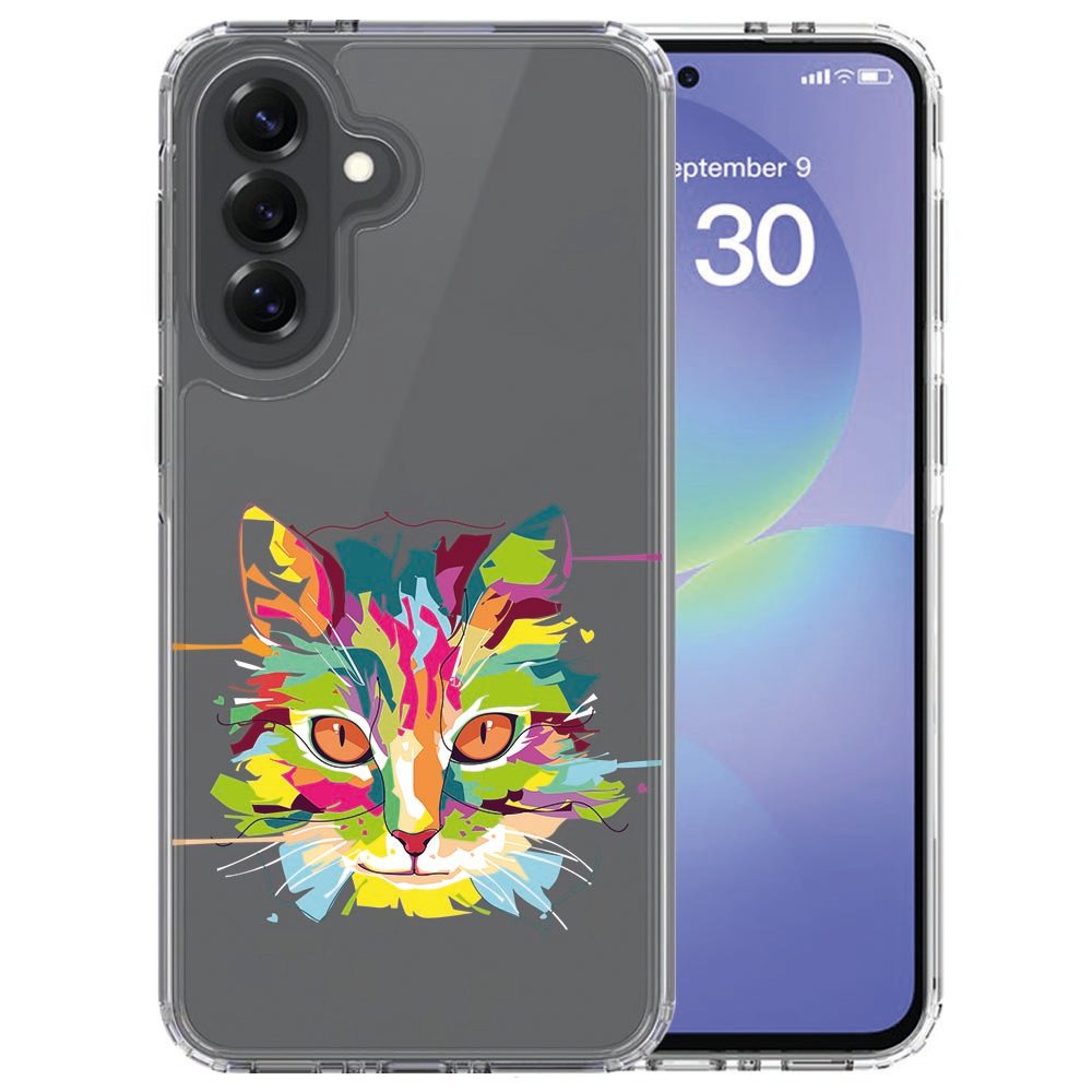 Softcase hoesje Cat Color voor Samsung Galaxy A37 met kleurrijke kattenprint