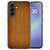 Donker Hout print met houtnerf op de rug van een Samsung Galaxy A37 hoesje