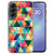 Geruit patroon in warme kleuren op de achterkant van een Samsung Galaxy A37 hoesje