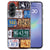 Vintage kentekenplaten collage op een Samsung Galaxy A37 telefoonhoesje, achteraanzicht
