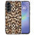 TPU hoesje met Leopards print in zwart en goud voor de Samsung Galaxy A37, achteraanzicht