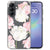 Samsung Galaxy A37 TPU hoesje Lovely Flowers met roze bloemen op witte ondergrond