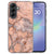 Back cover hoesje Marmer Oranje voor Samsung Galaxy A37 met oranje marmeraders