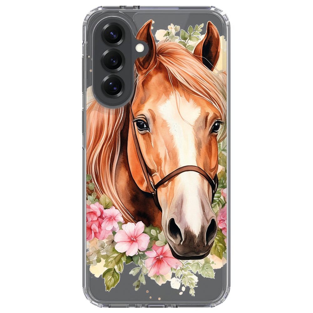 Paard hoesje om de Samsung Galaxy A37, aanzicht met verhoogde cameraranden