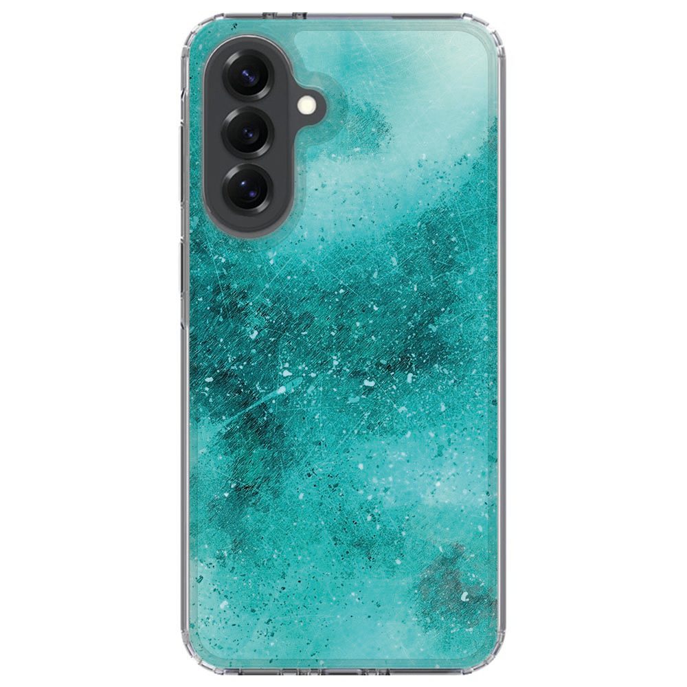 Painting Blue hoesje liggend naast een Samsung Galaxy A37