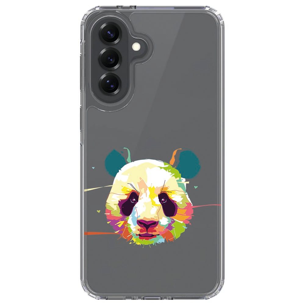 Samsung Galaxy A37 in siliconen hoesje Panda Color, zijaanzicht met knoppen
