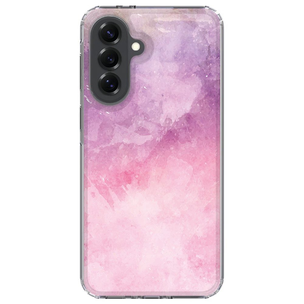 Achterzijde van Samsung Galaxy A37 met Pink Purple Paint hoesje eromheen