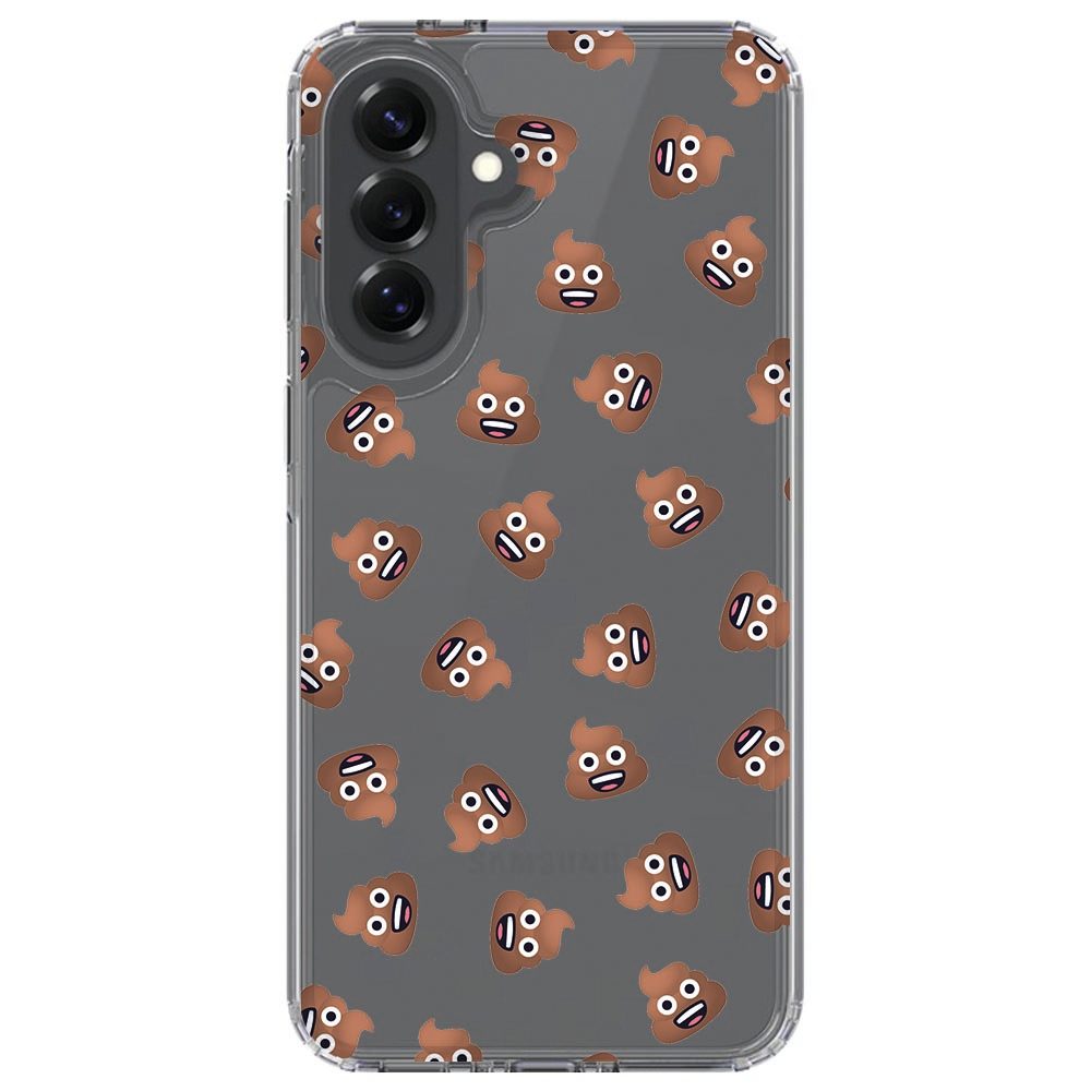 Poep Emojis hoesje om een Samsung Galaxy A37 met doorzichtige zijkanten