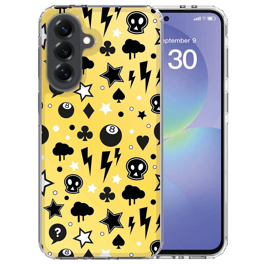 Samsung Galaxy A37 back cover hoesje Punk Yellow met felgele punkprint