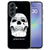 Samsung Galaxy A37 TPU hoesje met Skull Eyes design in zwart-wit, achteraanzicht