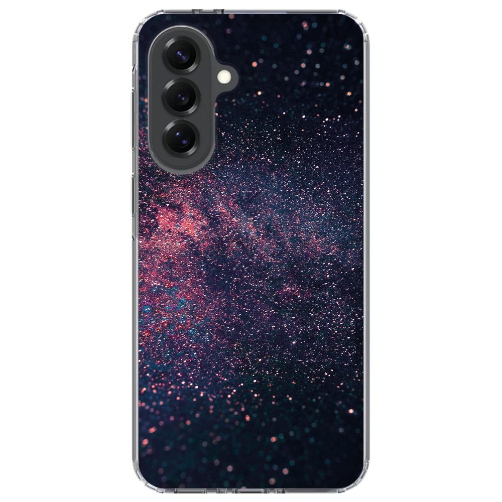 Zijkant van Samsung Galaxy A37 met Stars hoesje en vrijliggende USB-C-poort
