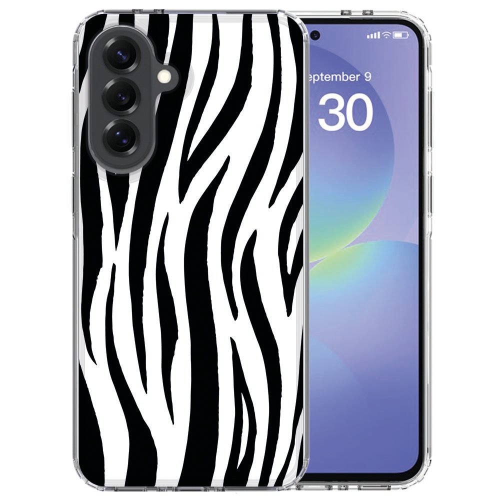 Zebra hoesje voor de Samsung Galaxy A37 met zwart-witte strepen op de achterkant