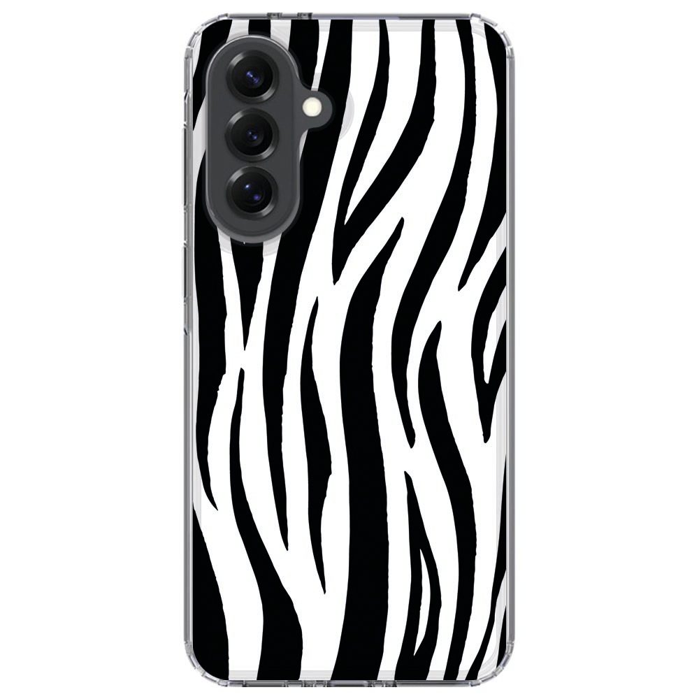 Samsung Galaxy A37 Zebra hoesje van opzij, met vrijgelaten USB-C-poort