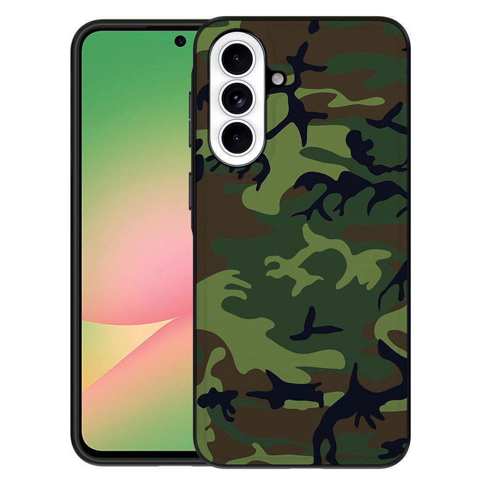 Samsung Galaxy A57 Telefoonhoesje Army Dark Vooraanzicht.