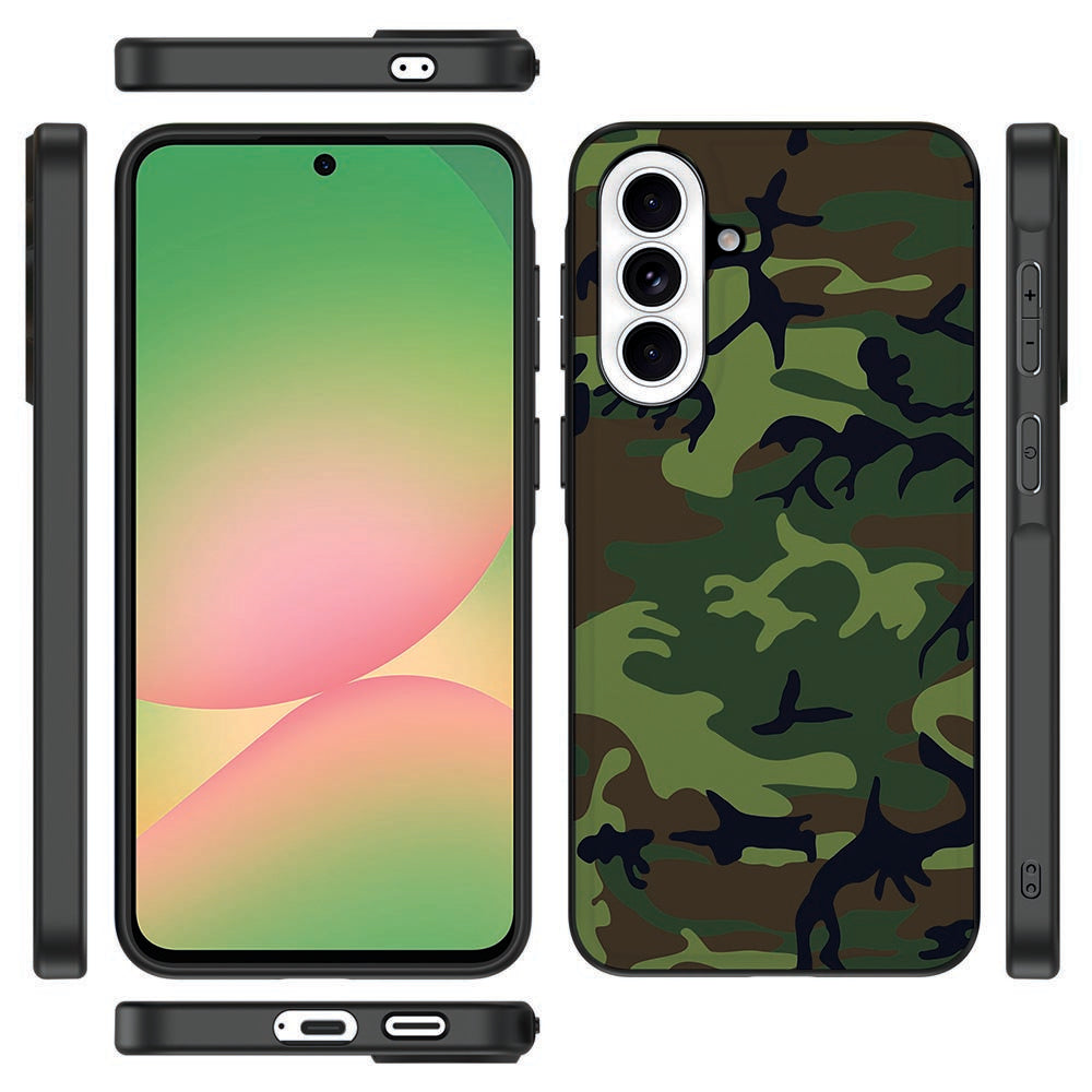 Samsung Galaxy A57 Telefoonhoesje Army Dark Vooraanzicht.