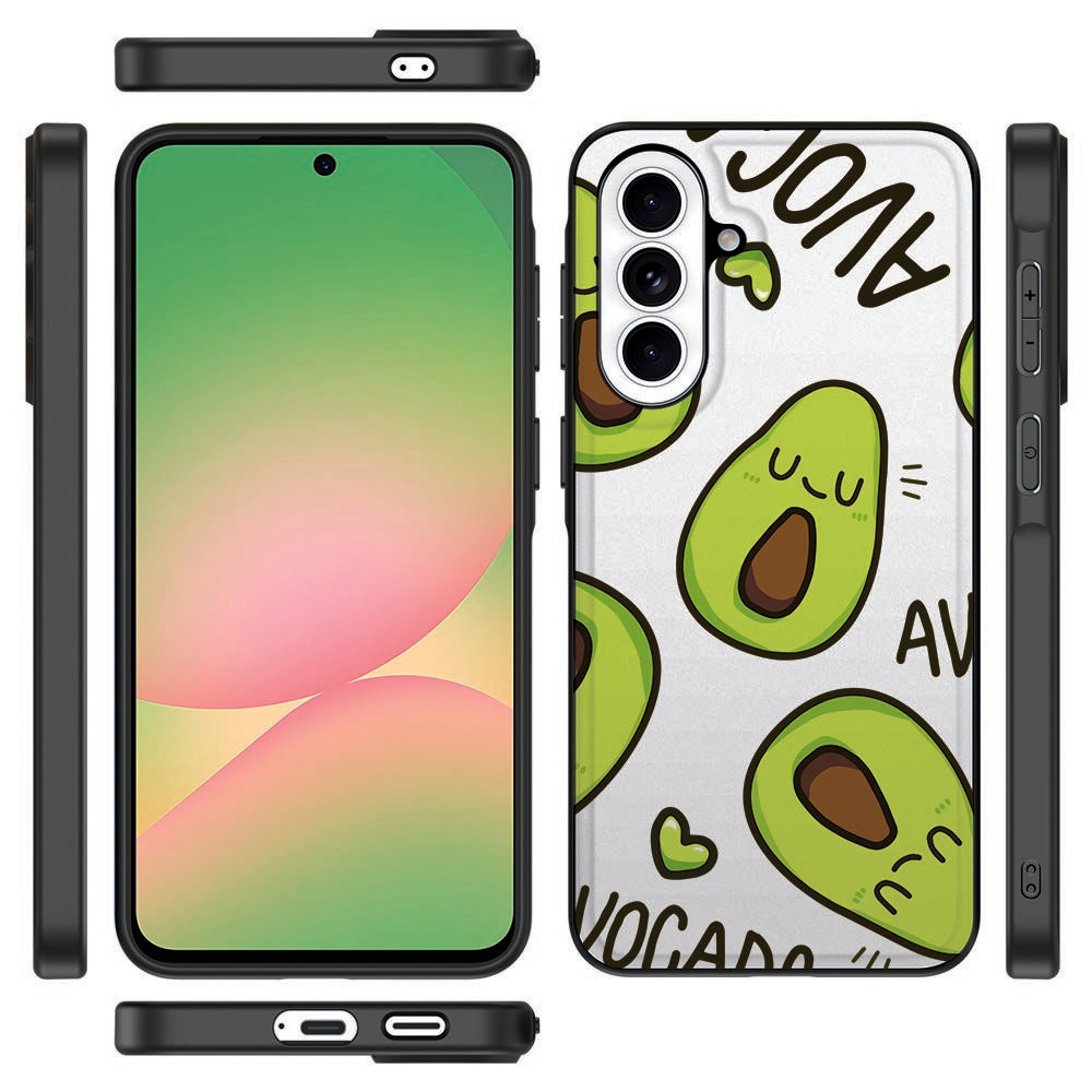 Samsung Galaxy A57 Beschermhoes Avocado Singing Vooraanzicht.